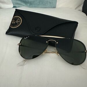 Ray-Ban RB3584-N Blaze Aviator Polarized Gold/Green 58mm